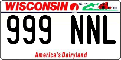 WI license plate 999NNL