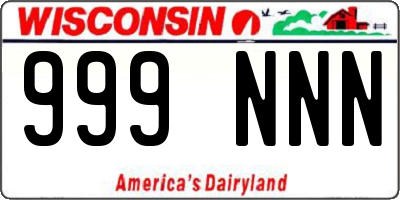 WI license plate 999NNN