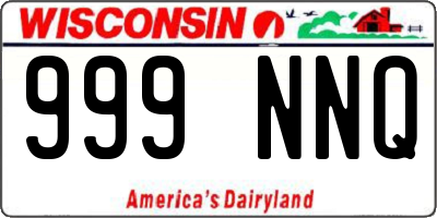 WI license plate 999NNQ