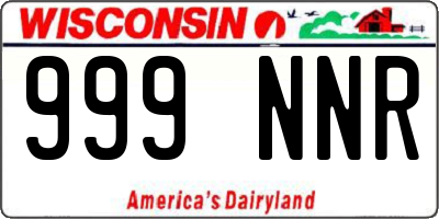 WI license plate 999NNR
