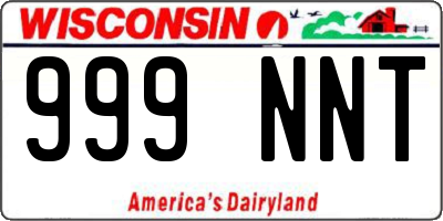 WI license plate 999NNT