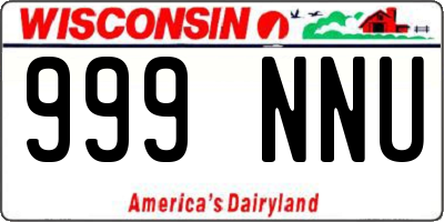 WI license plate 999NNU