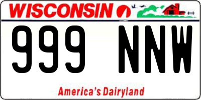 WI license plate 999NNW