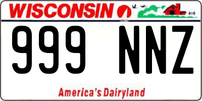 WI license plate 999NNZ