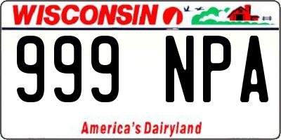 WI license plate 999NPA
