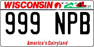 WI license plate 999NPB