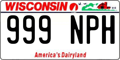 WI license plate 999NPH