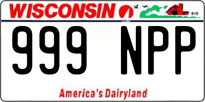 WI license plate 999NPP