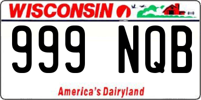 WI license plate 999NQB