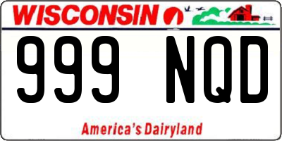 WI license plate 999NQD