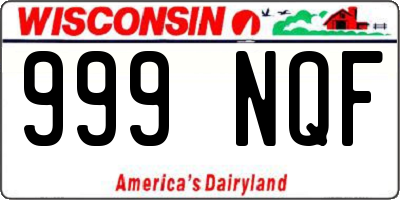 WI license plate 999NQF