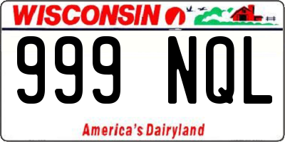 WI license plate 999NQL