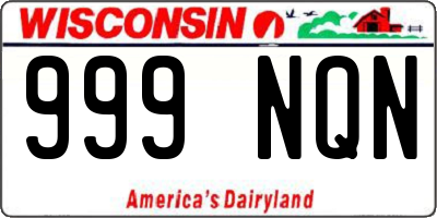 WI license plate 999NQN