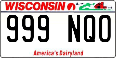 WI license plate 999NQO
