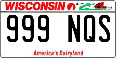 WI license plate 999NQS