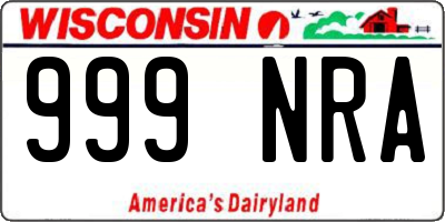 WI license plate 999NRA