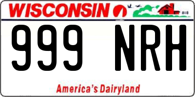 WI license plate 999NRH