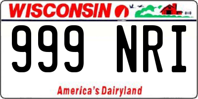WI license plate 999NRI