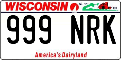 WI license plate 999NRK