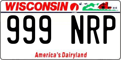 WI license plate 999NRP