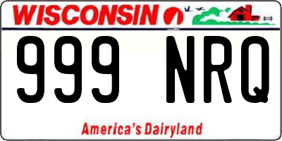 WI license plate 999NRQ