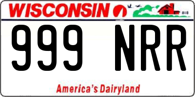 WI license plate 999NRR