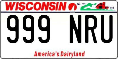 WI license plate 999NRU