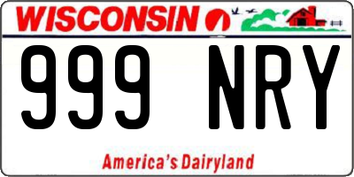 WI license plate 999NRY