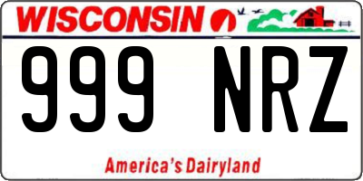 WI license plate 999NRZ