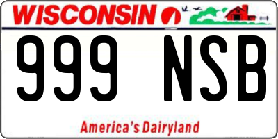 WI license plate 999NSB
