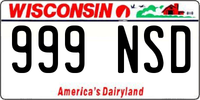 WI license plate 999NSD