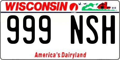 WI license plate 999NSH