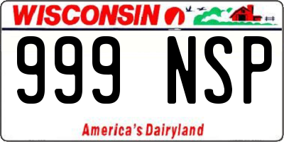 WI license plate 999NSP