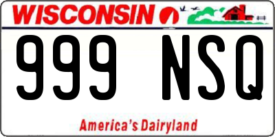 WI license plate 999NSQ