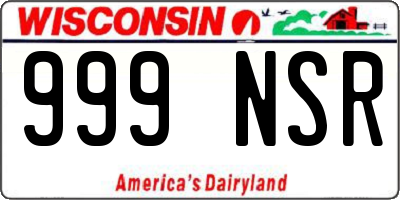 WI license plate 999NSR