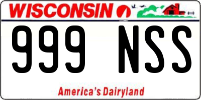 WI license plate 999NSS