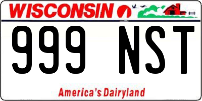 WI license plate 999NST