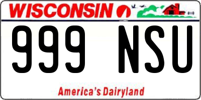 WI license plate 999NSU