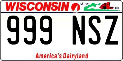 WI license plate 999NSZ