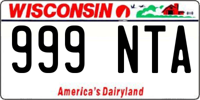 WI license plate 999NTA