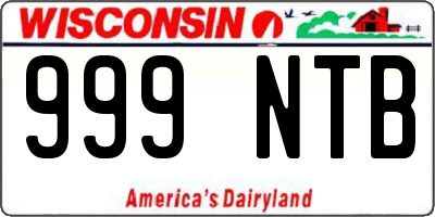 WI license plate 999NTB