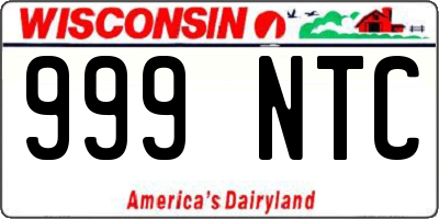 WI license plate 999NTC
