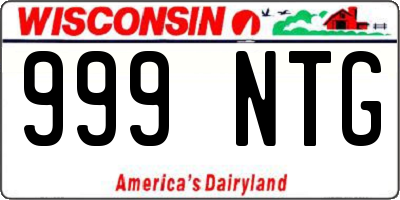 WI license plate 999NTG