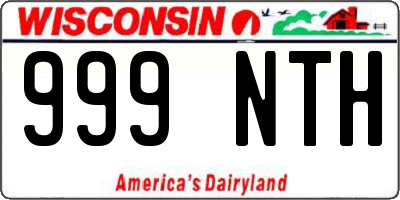 WI license plate 999NTH