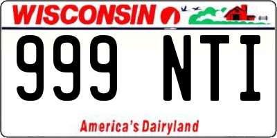 WI license plate 999NTI