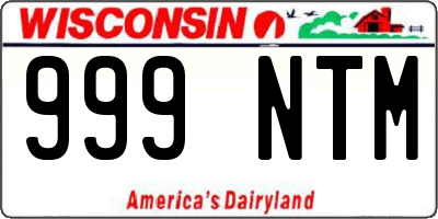 WI license plate 999NTM