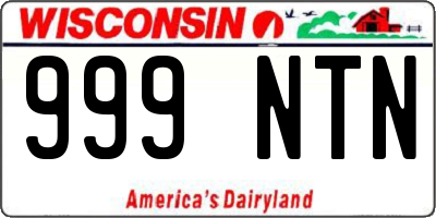 WI license plate 999NTN