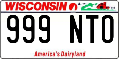 WI license plate 999NTO