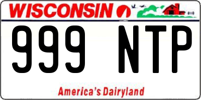 WI license plate 999NTP