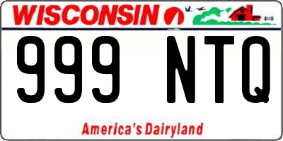 WI license plate 999NTQ
